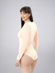 LEAFLETIC Ženski dolg Rokav Bodysuit z Gumbi, L