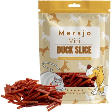 Mersjo Priboljšek za mačke - Mini račje rezine 50g