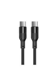 Ksix kabel USB-C na USB-C, 60 W, silikonski, aluminijasta zlitina, 1 m, črn
