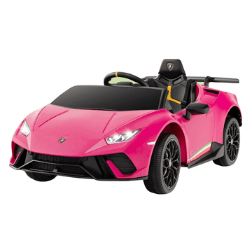 Northix 12V električni otroški avto Lamborghini z daljincem in roza barvo
