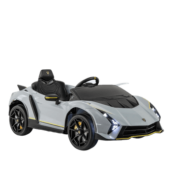 Northix Električni otroški avto Lamborghini z daljinskim upravljalnikom, LED lučmi in rogom – Siva
