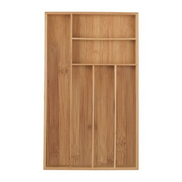 Northix Bambusova škatla za jedilni pribor s 6 predelki za enostavno organizacijo