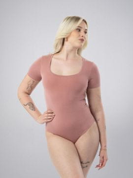 LEAFLETIC Ženski bodi s kratkimi rokavi in U-izrezom