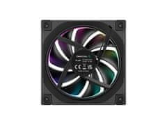 DEEPCOOL FL12R ventilator za ohišje, 120mm, z obrnjenimi lopaticami, ARGB PWM, črn (R-FL12R-BKAPN1-G)
