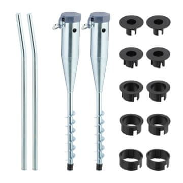 Northix Talna sidra za senčnike 2 kosa vrt kamp stabilizator kovinski