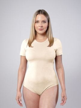 LEAFLETIC Ženski bodi s kratkimi rokavi in okroglim izrezom