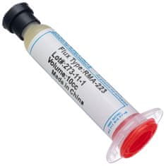 Rosfix Set Topilni Flux RMA-223 – Gel za Spajkanje z Iglo in Tlačilko | 10cc, Ø1,025 mm Igla
