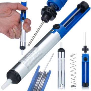Rosfix Ročna Črpalka za Spajko – Aluminijasto Ohišje, PTFE Konica, Dolžina 18,5 cm, Ø 3/5 mm