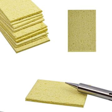 Rosfix Goba Za Čiščenje Konic Spajkalnika – 50x35mm, 1 Kos | Debelina 2mm Pred, 5mm Po Namakanju