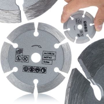 Rosfix Diamantni Rezilni Disk 75 mm – Za Gradbene Materiale, Suho Rezanje | Ø75x10 mm, 1,2 mm, Lasersko Varjen