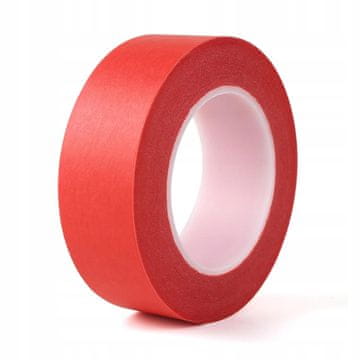 Rosfix RedLine Pro Trak za Maskiranje 50 Mm X 50 M – Akrilno Lepilo, Rdeč, Krep Papir | Čiste Linije | za Barvanje in Zaščito Površin