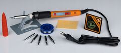 Rosfix Spajkalnik Set 80w LCD – Spajkalnik s Fluksom, 6 Konicami, Odstranjevalcem Konic, Pinceto | 180–500 °C