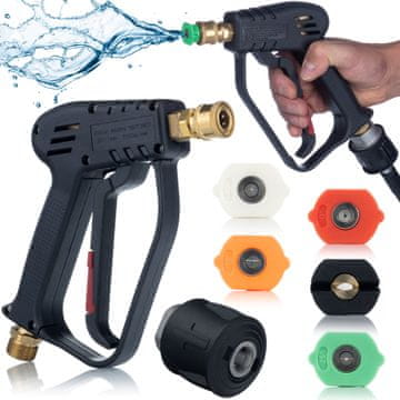 Rosfix Set Pištola za Visokotlačni Čistilnik – 5000PSI, M22, 1/4"", 300°C | Nadomestni del za Kärcher K2–K7