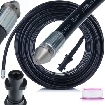 Rosfix Nadomestni Del za Visokotlačni Čistilnik Kärcher K2–K7 – Kanalizacijska Cev 20 m, 160 bar, 1/4"" Bayonet