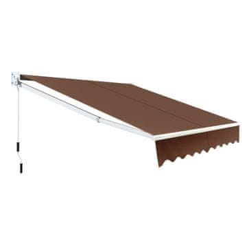 Northix Zložljiva tenda 2,5 x 2 m UV in vodoodporna rjava