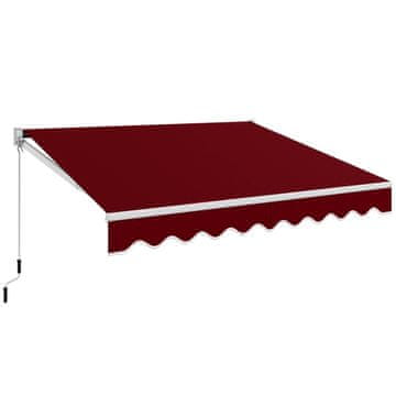 Northix Zložljiva tenda 3x2,5 m UV in vodoodporna vinsko rdeča