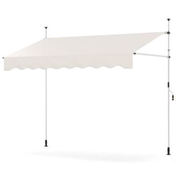 Northix Zložljiva tenda brez vrtanja nastavljiva višina 250 cm bela