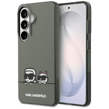Karl Lagerfeld Originalen MagSafe ovitek Samsung Galaxy S26 5G - Peekaboo Heads - črn - KLHMS26S6HPKACK