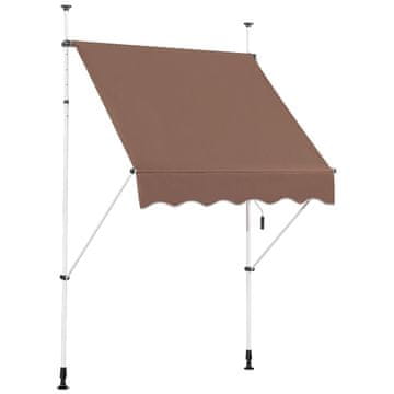 Northix 150 cm nastavljiva UV-odporna balkonska markiza