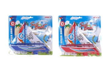 Plastična jadrnica 24cm 2 barvi v blistru 28x26cm