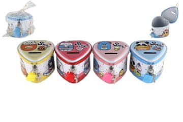 Teddies Zaklenjena pločevinasta škatla za srce 8x7cm