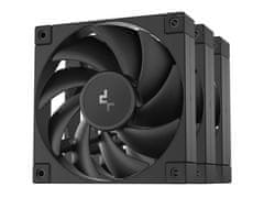 DEEPCOOL FD12 ventilator za ohišje, 3-v-1, 120 mm, PWM, črn (R-FD12-BKNPN3-G)