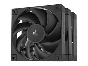 DEEPCOOL FD12 ventilator za ohišje, 3-v-1, 120 mm, PWM, črn (R-FD12-BKNPN3-G)