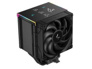 DEEPCOOL AK500 DIGITAL PRO hladilnik za procesor, 120 mm, LCD, ARGB, črn (R-AK500-BKAPMN-G)