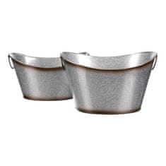 Autronic Embalaža za rože Metal flower box. Set of 2. Design with roses. (OK6389)