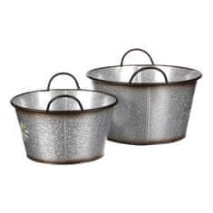 Autronic Embalaža za rože Metal flower box, set of 2. Rose design. (OK6386)