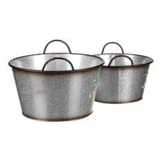Autronic Embalaža za rože Metal flower box, set of 2. Rose design. (OK6386)