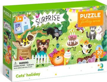 DoDo Puzzle Fantasy: Mačje počitnice 30 kosov