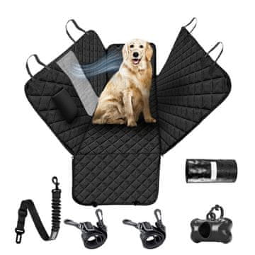 MG Dog Mat zaščitna podloga za avto za psa, črna