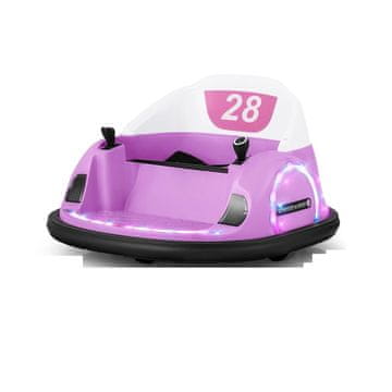 Northix 12V otroški električni avtomobilček z daljinskim upravljalnikom, roza, 360-stopinjsko vrtenje, 2 motorja