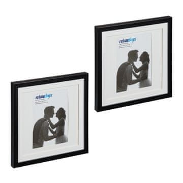 Northix Sodobni okvir za slike 25x25 cm Komplet 2 kosov za stenski in namizni prikaz