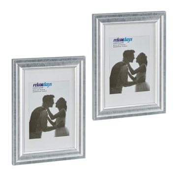 Northix Starinski okvir za slike 20x30 cm Set 2 kosov z vintage dizajnom za stensko in namizno postavitev