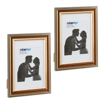 Northix Okvir za slike 20x30 cm Set 2 kosov starinski dizajn za stensko in namizno postavitev