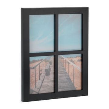 Northix Kolažni okvir za slike 4 slike 13x18 cm z osrednjo sliko in okenskim učinkom