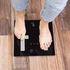 Osebna tehtnica z merjenjem maščob, mišic in vode 180 kg Mat črna kolekcija BH-9734