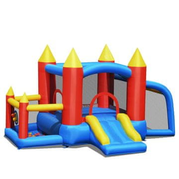 Northix Napihljiv grad z toboganom in puhalom 350 x 275 x 196 cm za otroke