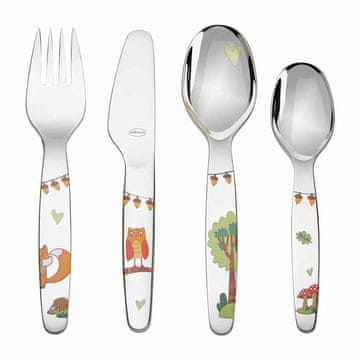 Rösle  Rösle 4-delni komplet otroškega jedilnega pribora Waldfreu RO95066