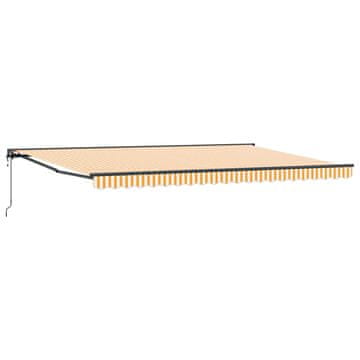 Vidaxl Okvir tende Rumena in Bela 500 × 300 cm Poliester s PU premazom