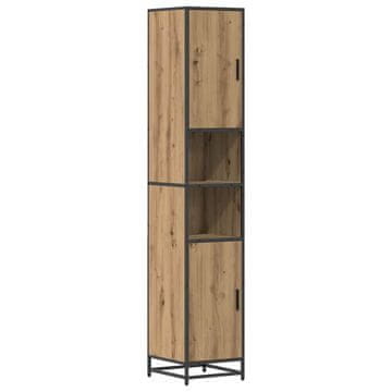 Vidaxl Komplet pohištva za kopalnico Umetni hrast 35 x 37,5 x 188,5 cm