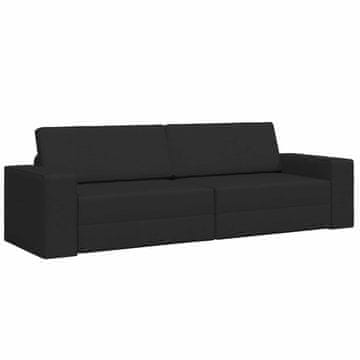 Vidaxl Sofa postelja Črna 245 x 78 x 77 cm blago