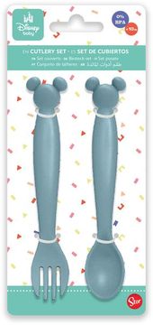Stor KOMPLET OTROŠKEGA JEDILNEGA PRIBORA ŽLICA IN VILICE MICKEY