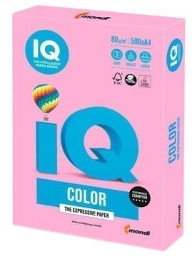 Barvni papir IQ Color A4-NEOPI, fosfatno roza, 500 listov