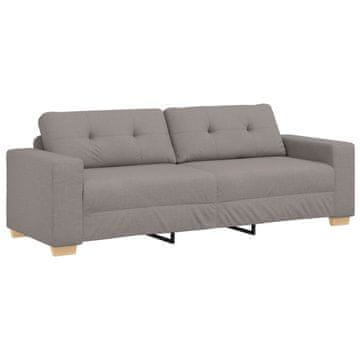 Vidaxl 3-sedežna sedežna Taupe 220 cm blago