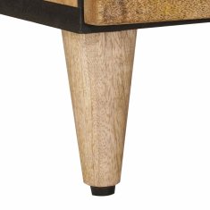 Vidaxl Strani šal s predalom Naravna 40 x 33 x 75 cm Masiven les manga