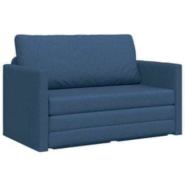 Vidaxl Sofa postelja 110cm Modra blago