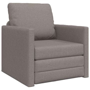 Vidaxl Sofa postelja Taupe 74 x 77 x 81 cm blago